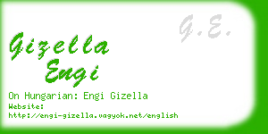 gizella engi business card